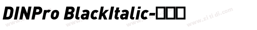DINPro BlackItalic字体转换